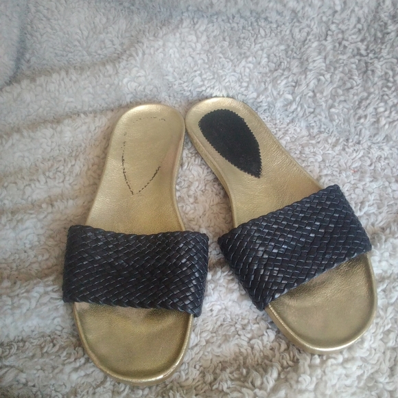 Floran's Italian made leather Sandals size 38 7.5 - Picture 2 of 6